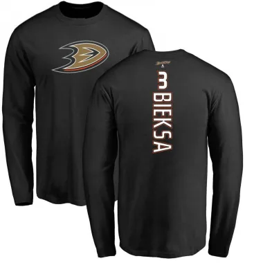 Black Youth Kevin Bieksa Anaheim Ducks Backer Long Sleeve T-Shirt -